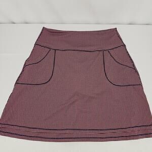 Peter Millar‎ Women’s Golf Skort Sz S UPF 50+ White Pink/Red  Pockets